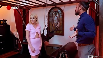 Blonde Stepdaughter Fulfills Stepdad'S Wild Sex Dungeon Fantasies