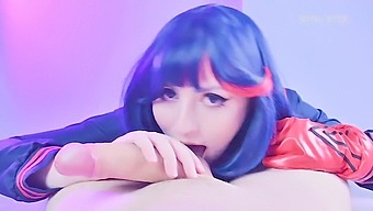 Charming Ryuko Matoi Seduces A Naked Teacher With Impressive Oral Skills