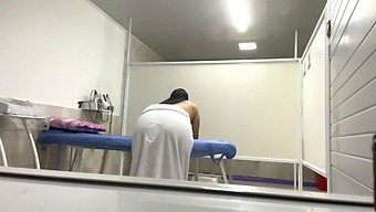 Latina Nurse Massages And Records A Patient'S Big, Oiled Ass