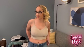 Beautiful Blonde Girl Next Door Gets It From Her Stepmother In A Dorm Room